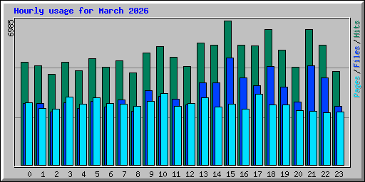 Hourly usage for March 2026