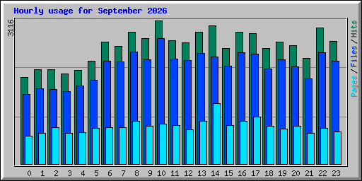 Hourly usage for September 2026